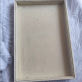 سینی ساده بدلیجات رنگ کرم (20*30)