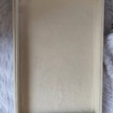 سینی ساده بدلیجات رنگ کرم (20*30)