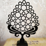 استند گوشواره طرح درخت رنگ مشکی