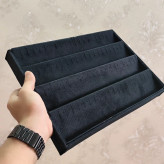 سینی گوشواره مخمل طرح دار رنگ مشکی