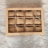 استند ساعت درب دار شیشه ای رنگ کرم روشن