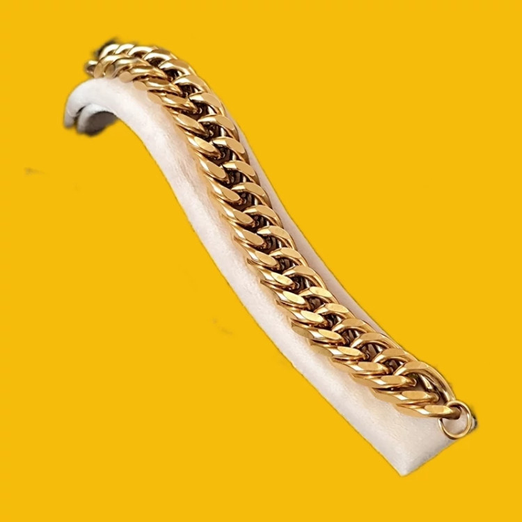 پایه دستبند جنس چرم رنگ سفید