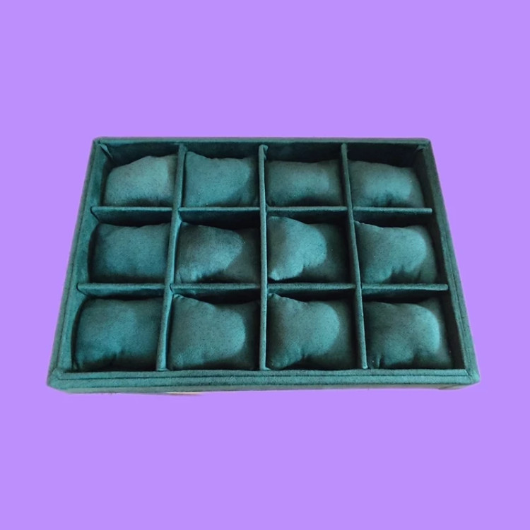 استند ساعت و دستبند رنگ سبز 12 خانه