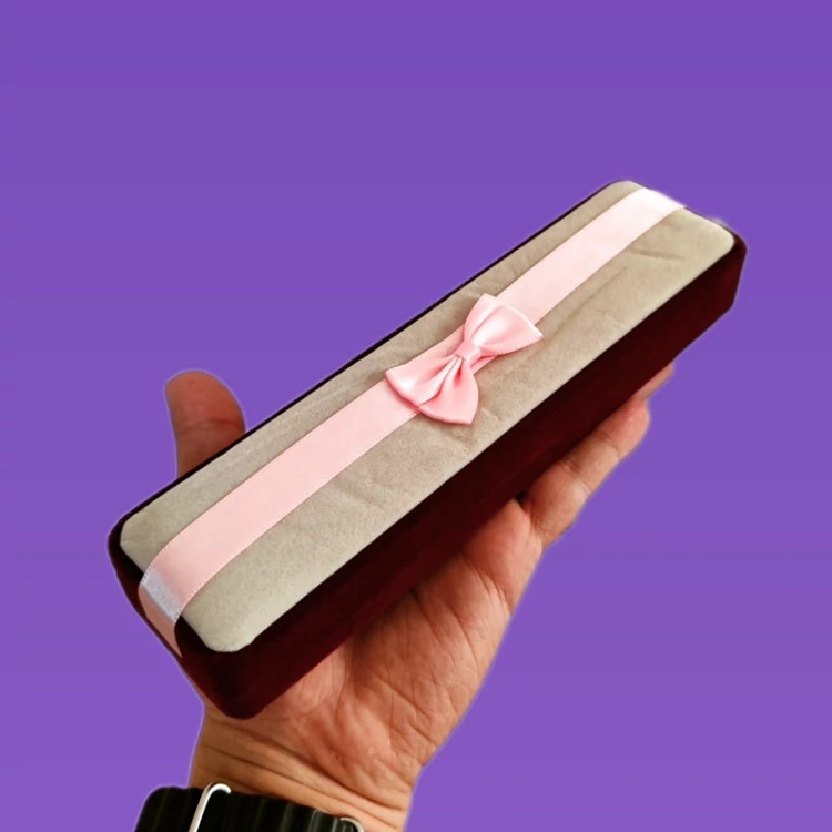 جعبه دستبندی مخمل پاپیون (پک 6عددی)