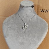 نیم ست حرف F رنگ نقره ای