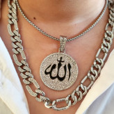 گردنبند الله دولاین فول نگین