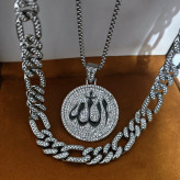 گردنبند الله دولاین فول نگین