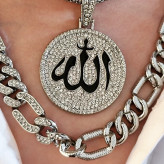 گردنبند الله دولاین فول نگین