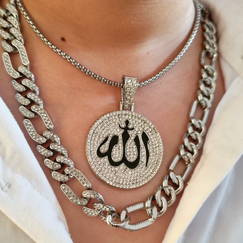 گردنبند الله دولاین فول نگین