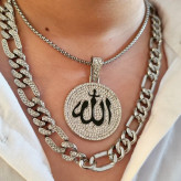 گردنبند الله دولاین فول نگین