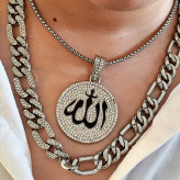 گردنبند الله دولاین فول نگین