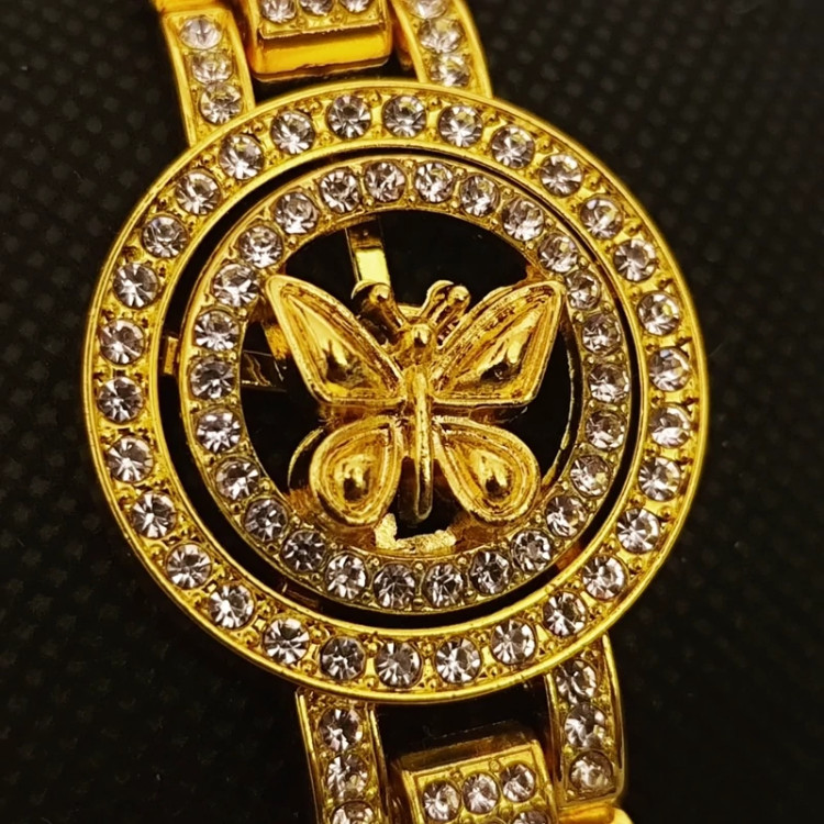 دستبند پروانه فول نگین چرخشی
