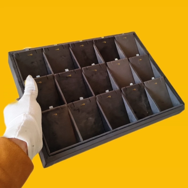 استند بدلیجات نیم ستی رنگ طوسی تیره