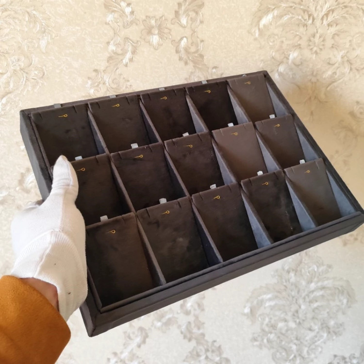 استند بدلیجات نیم ستی رنگ طوسی تیره