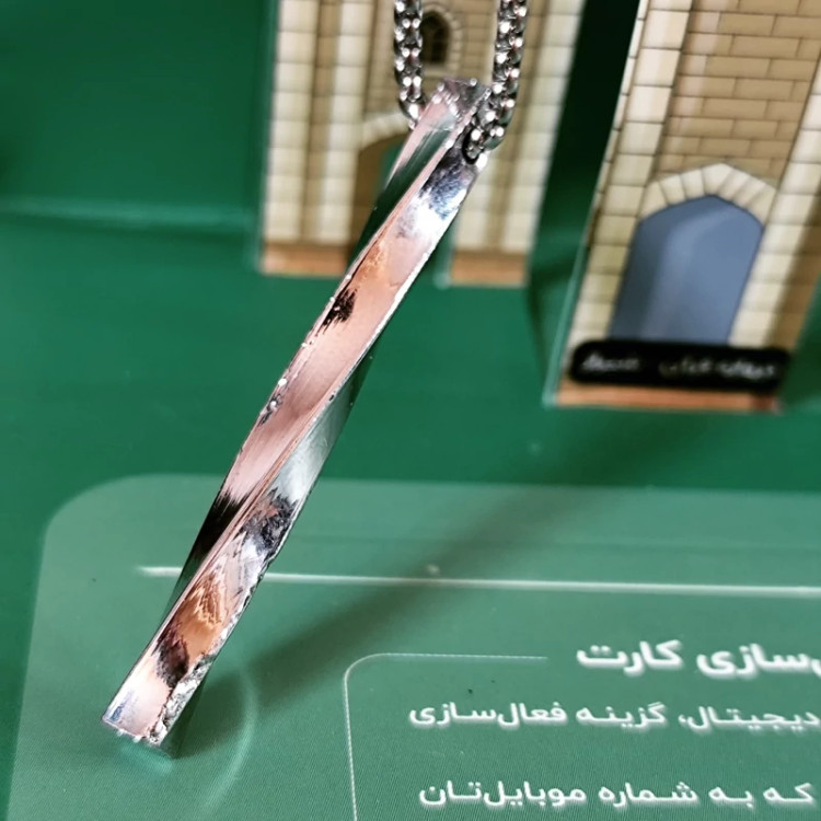 ست گردنبند و دستبند پیچ خلخال نقره ای