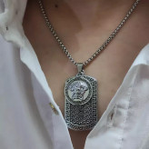 گردنبند ورساچه دو پلاکه