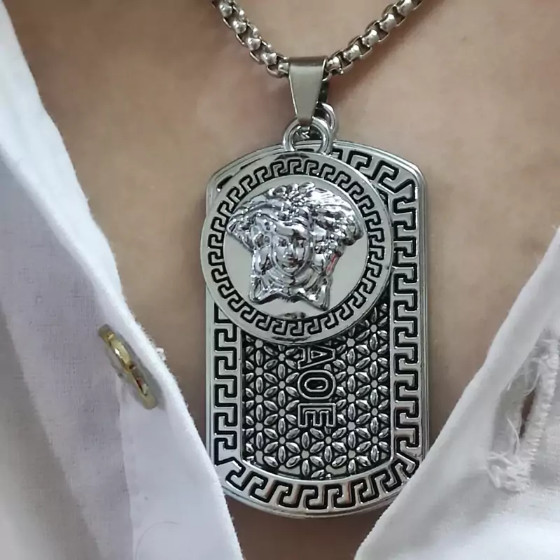 گردنبند ورساچه دو پلاکه