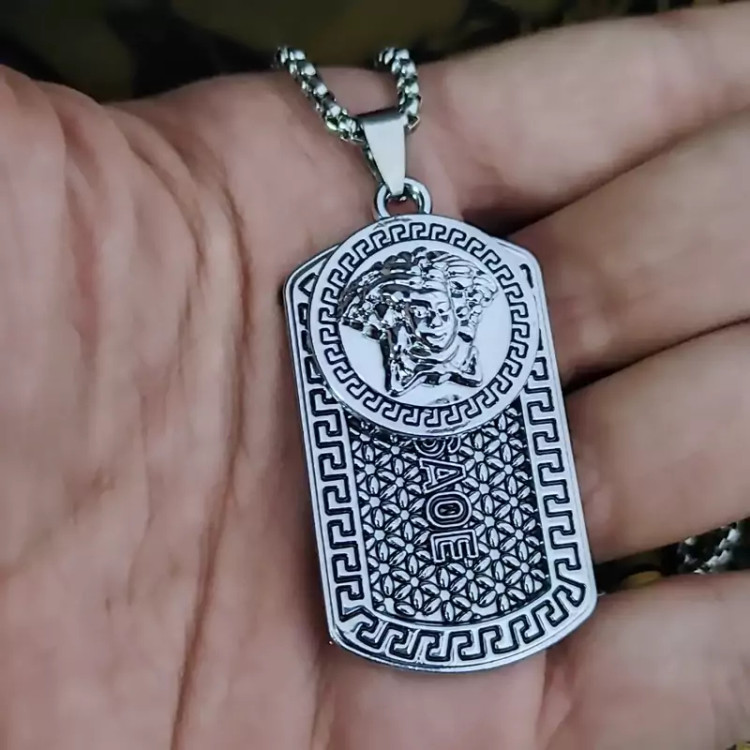 گردنبند ورساچه دو پلاکه