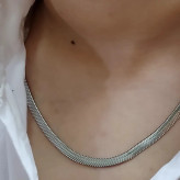 گردنبند ماری نقره ای