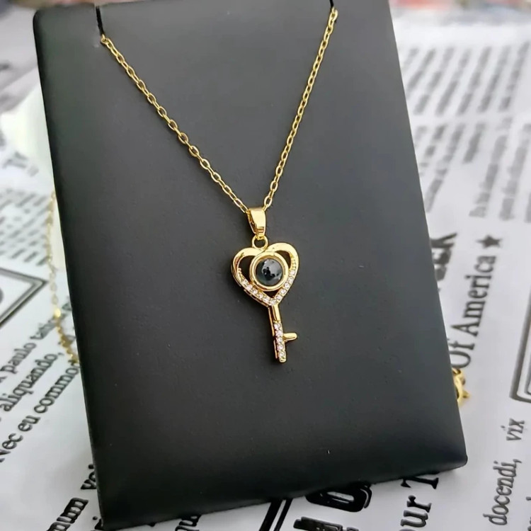 گردنبند دوستت دارم به صد زبان دنیا طرح کلید