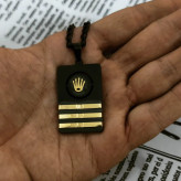 گردنبند رولکس مشکی استیل 316
