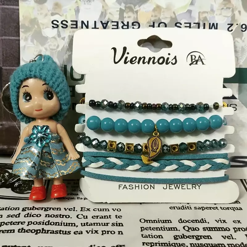 دستبند پک چهارتایی ابی طرح برگ هدیه (جاسویچی ابی)