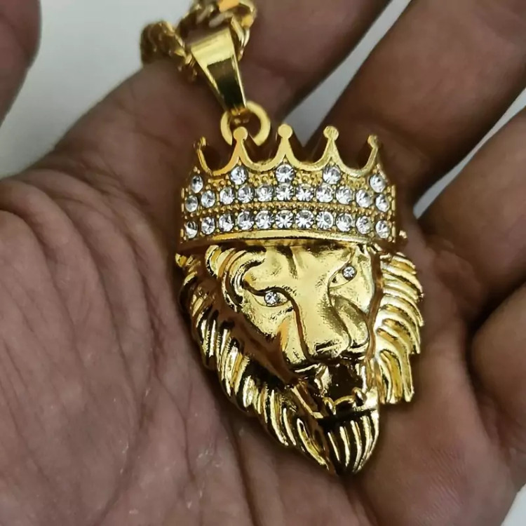 گردنبند شیر فول نگین وسایل
