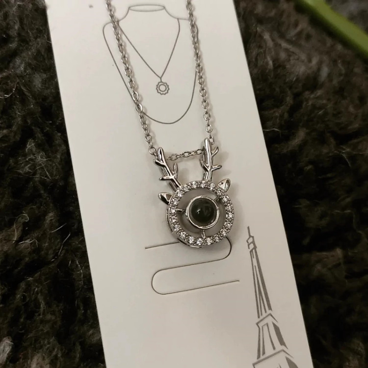 گردنبند دوستت دارم نقره ای