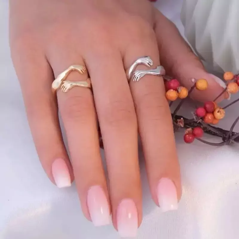 حلقه اغوش طلایی و نقره ای