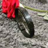 دستبند چرمی برند armani