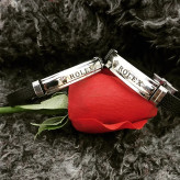 ست دستبند رولکس چرمی نقره ای