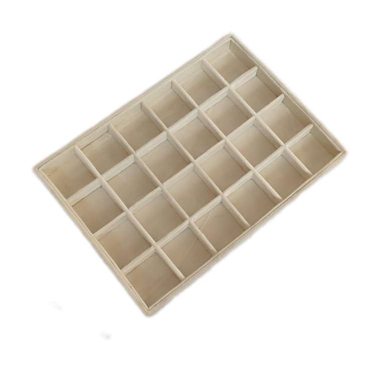 استند و نظم دهنده 24 خانه مخمل کرم روشن