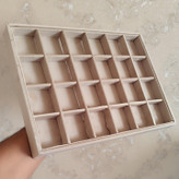استند و سینی نظم دهنده 24 خانه مخمل رنگ کرم تیره
