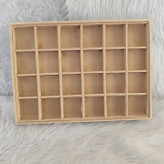 استند و سینی نظم دهنده 24 خانه مخمل رنگ کرم تیره