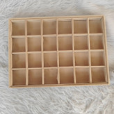 استند و سینی نظم دهنده 24 خانه مخمل رنگ کرم تیره