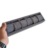 استند و نظم دهنده ساعت فول مخمل طوسی 6 خانه