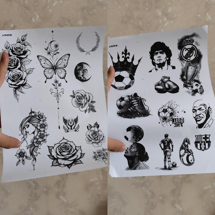 تتو موقت (دو عدد برگه آچار +محلول )