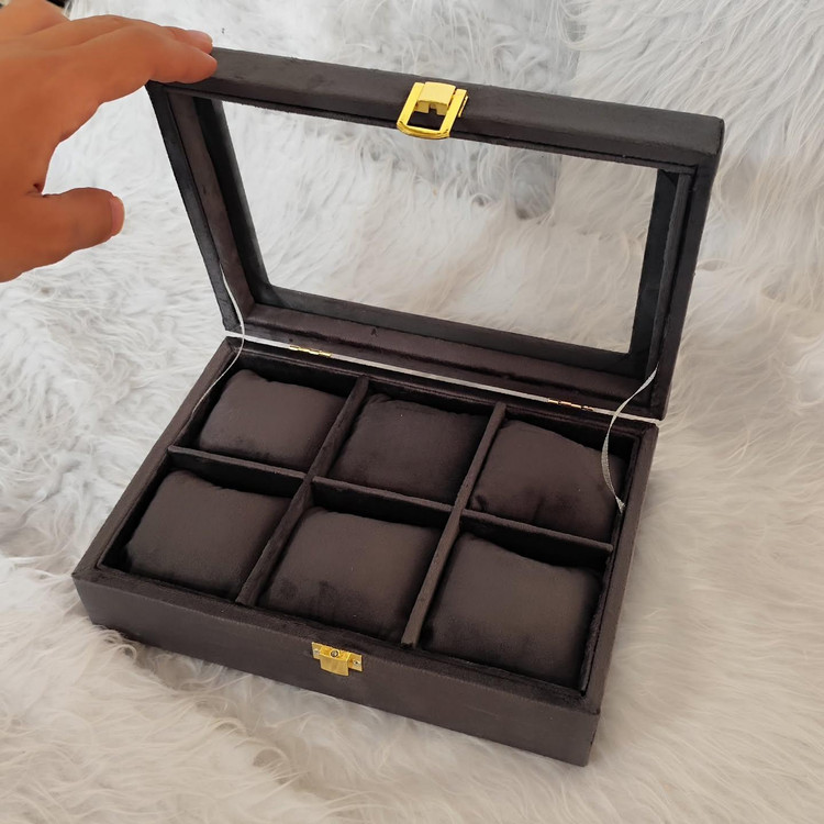 استند و نظم دهنده 6 خانه ساعتی رنگ طوسی تیره